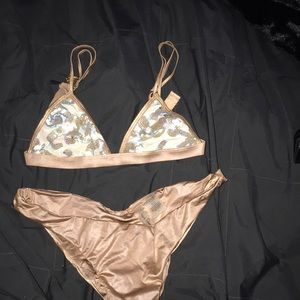 Beach Bunny Nude Bikini Set XS Top L Bottom